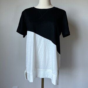 Color-block Black and White Tee